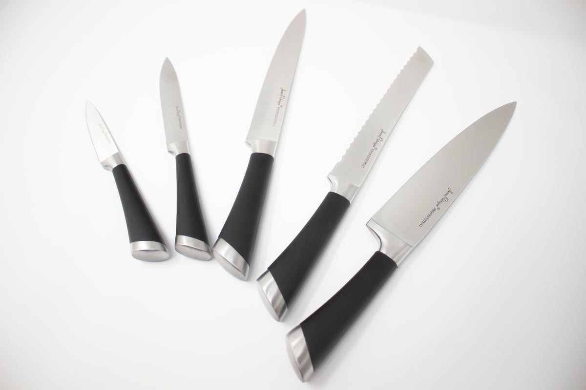 Professional 5Piece Master’s Knife Set with FREE Bamboo Block Jean