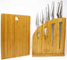 7-Piece Bamboo Knife Block & Board