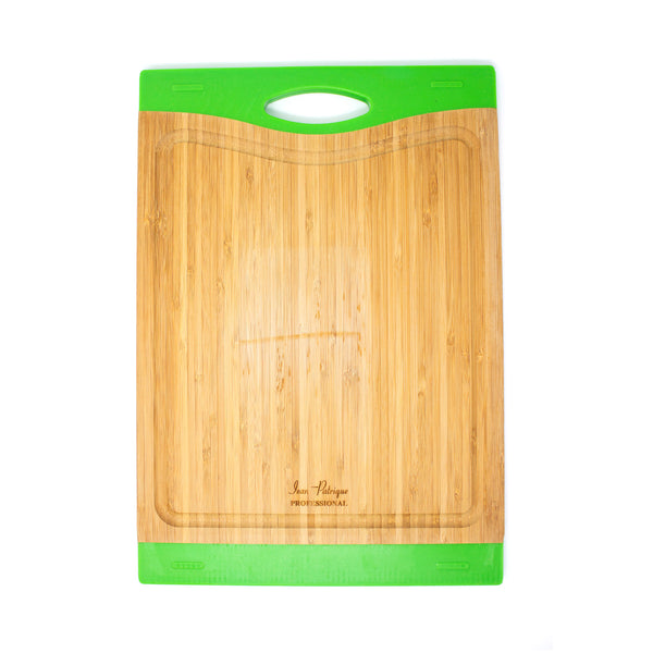 Bamboo Chopping Board with Silicone Ends - Large (Green)