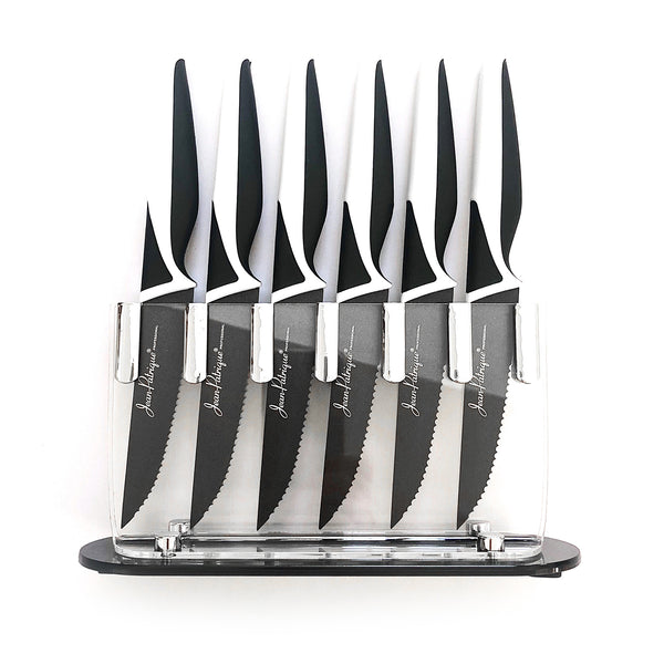 Non-Stick Steak Knives & Block - Set of 6