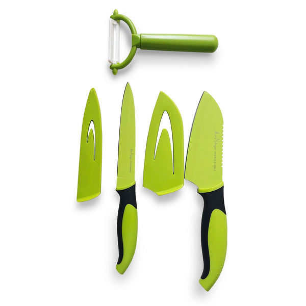 3 Piece Chef’s Non-Stick Green & Black Prep Set
