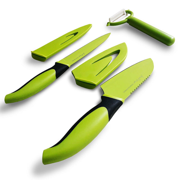 3 Piece Chef’s Non-Stick Green & Black Prep Set