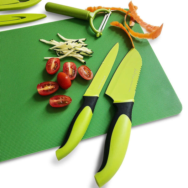 3 Piece Chef’s Non-Stick Green & Black Prep Set
