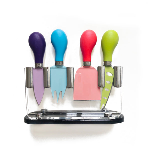Vibrant Cheese Knife Set & Block