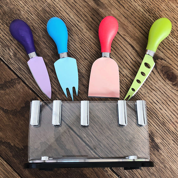 Vibrant Cheese Knife Set & Block