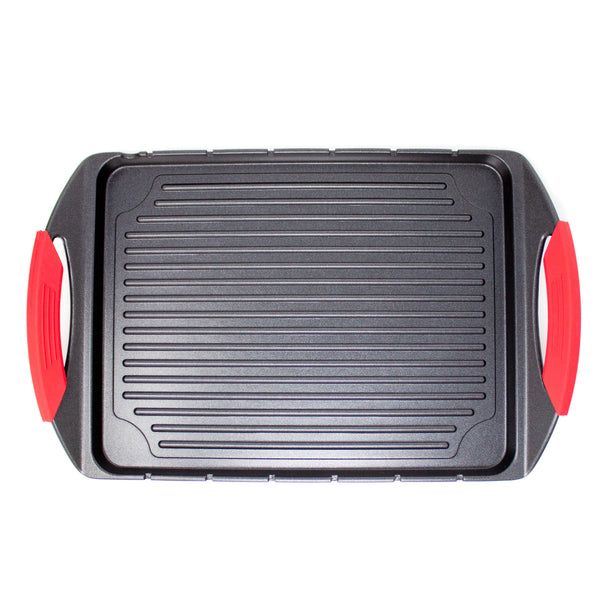 The Griddle Me This Cast Aluminium Griddle Plate & 6 Stainless Steel Skewers