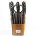Onyx Collection 14 Piece Knife Set with Wooden Block