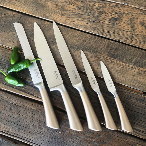 Midas Collection 5 Piece Knife Set with Block