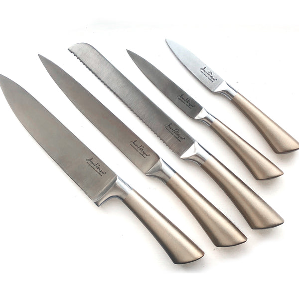 Midas Collection 5 Piece Knife Set with Block