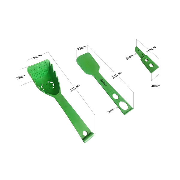 8 in 1 Strainer Ladle - Green