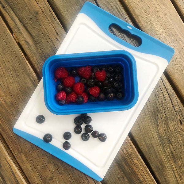 Small Plastic Chopping Board - Blue 29cm