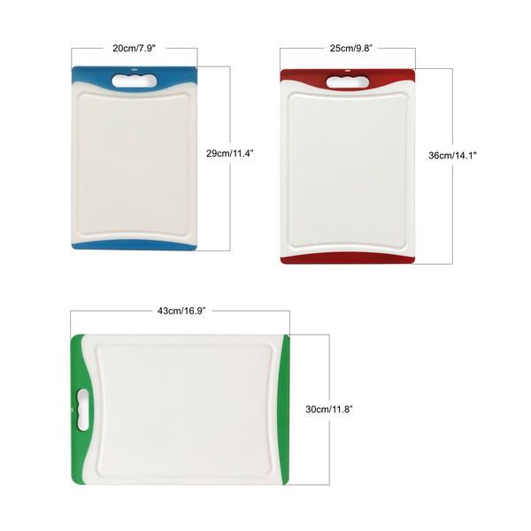 Small Plastic Chopping Board - Blue 29cm