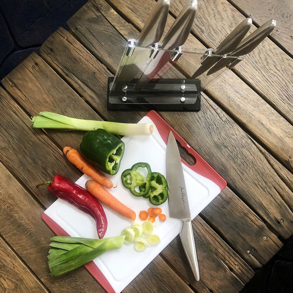 Medium Plastic Chopping Board - Red 36cm