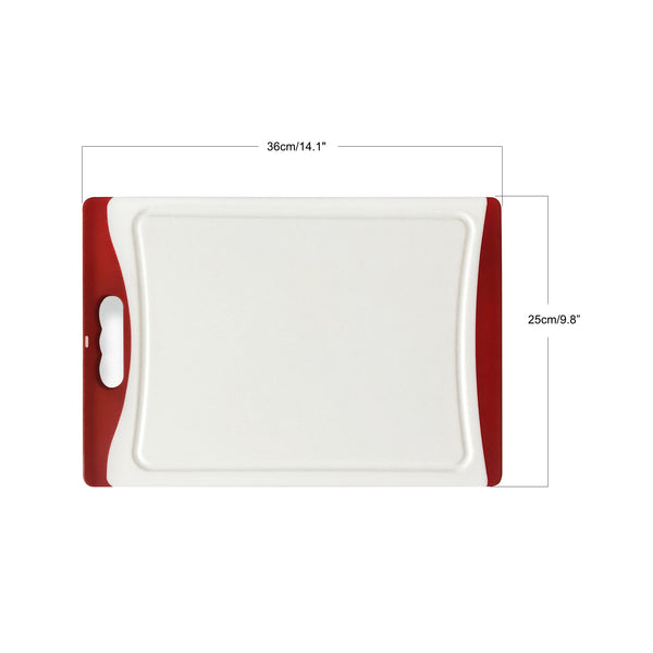 Medium Plastic Chopping Board - Red 36cm