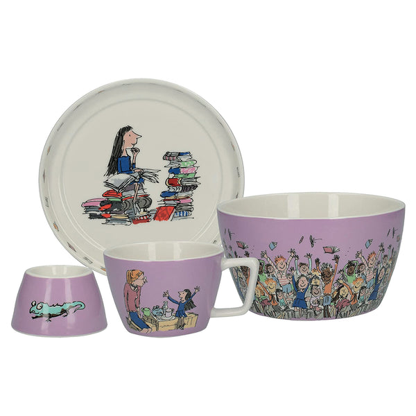 4pce Stackable Ceramic Breakfast Set - Matilda Stackable Breakfast Set