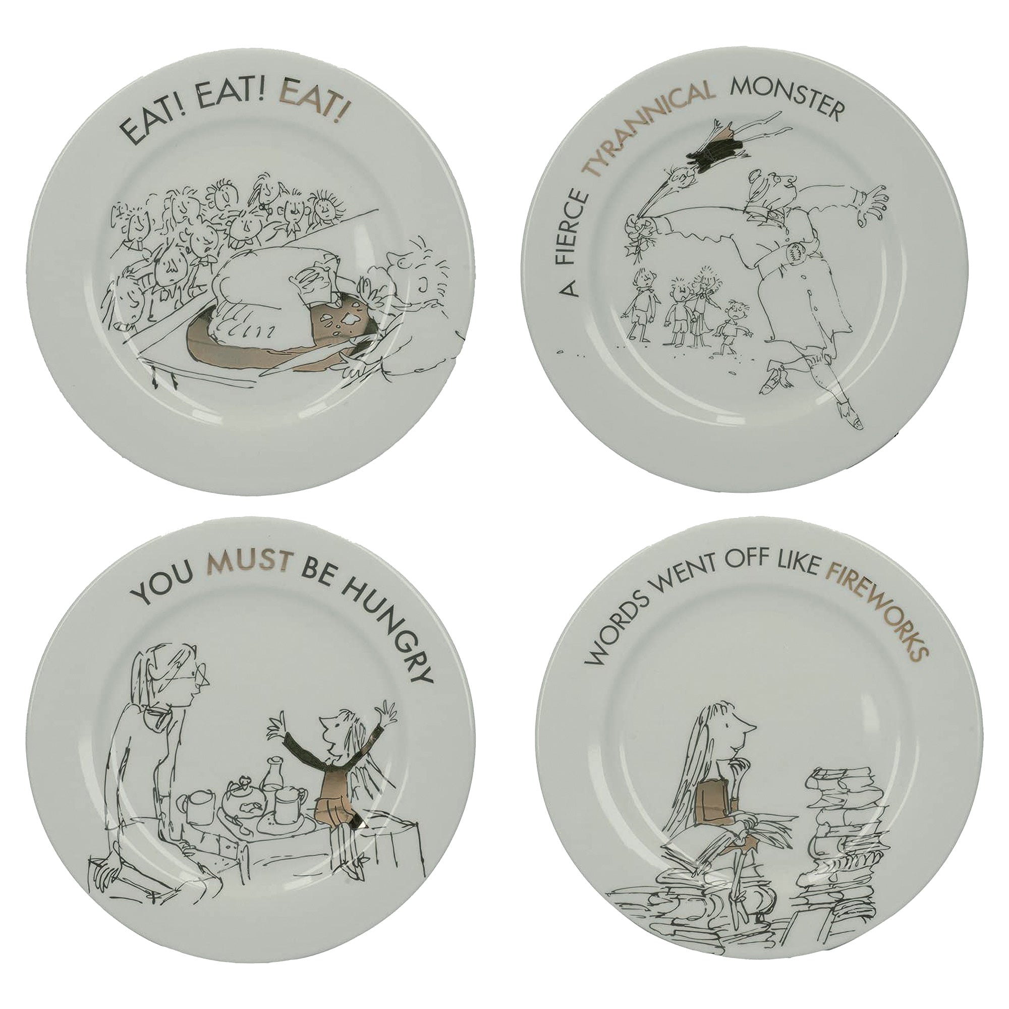 Roald Dahl Set of 4 Plates - Matilda