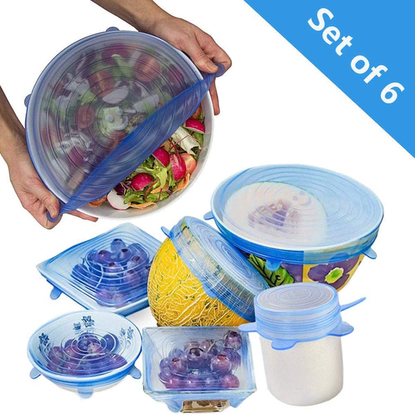 Set of 6 Silicone Stretch Lids