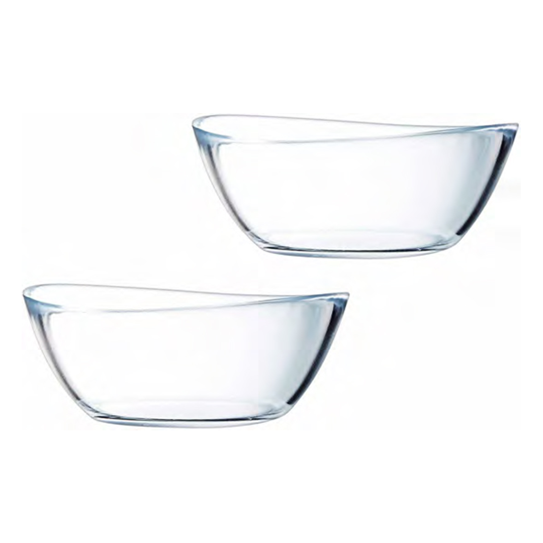 Cristal D’Arques Set of 2 Glass Bowls 14cm
