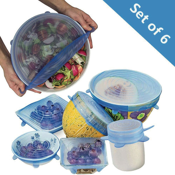 Set of 6 Silicone Stretch Lids