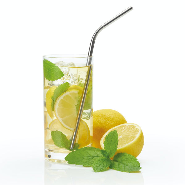 Pack of Four Stainless Steel Reusable Drinks Straws