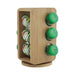 6 Bottles Bamboo Wood Revolving Spice Rack