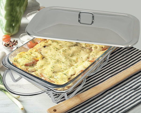 Food Warmer Tempered Glass Serving Dish