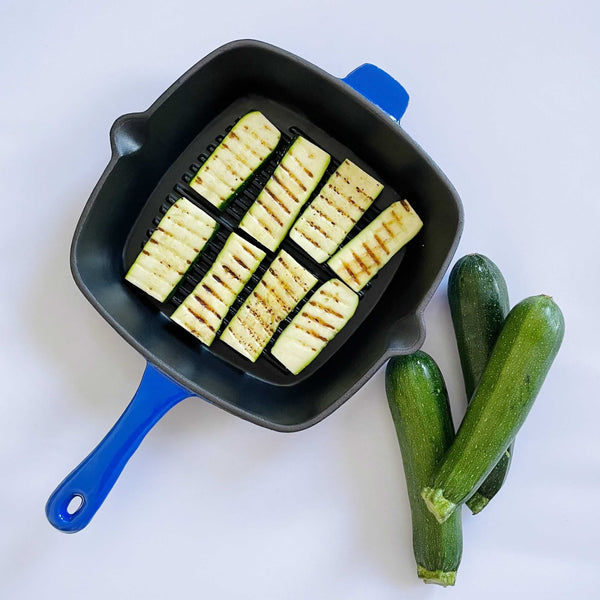 Professional Square Cast Iron Griddle Pan - 25cm