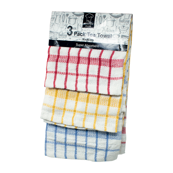 Kitchen Klub Pack of 3 Tea Towels