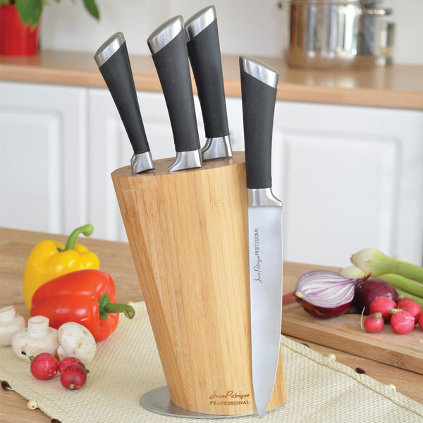 Professional 5-Piece Master’s Knife Set with FREE Bamboo Block