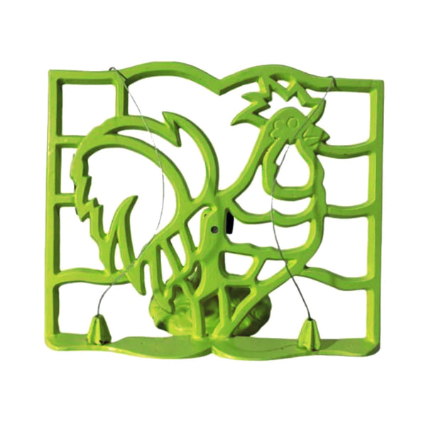 Cast Iron Cockerel Cookbook Stand Green
