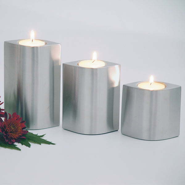 Set of 3 S/Steel Tealight Holders