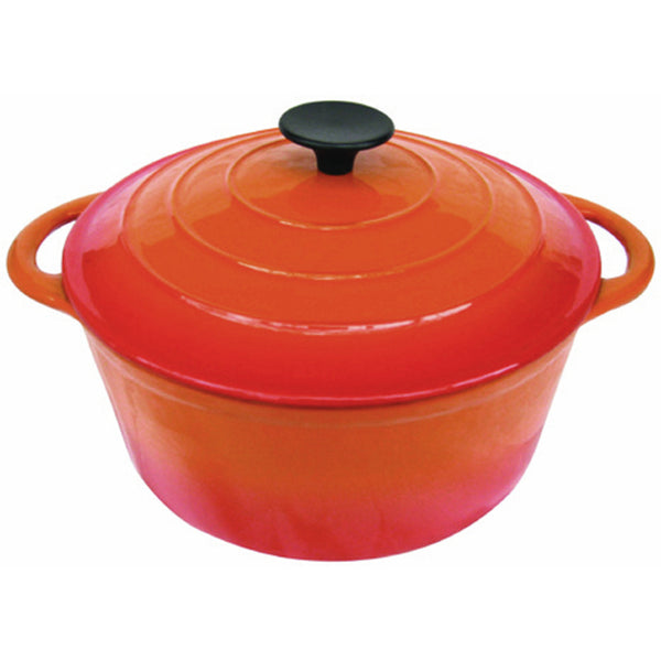28cm Round Dutch Oven Casserole Pan - Orange