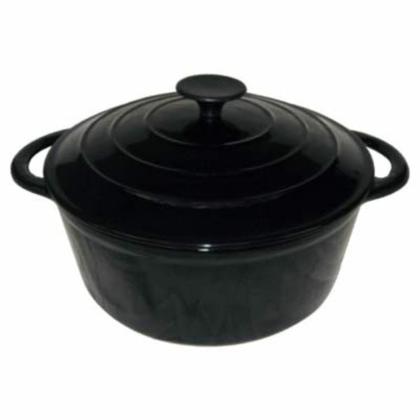 26cm Round Dutch Oven Casserole Pan - Black