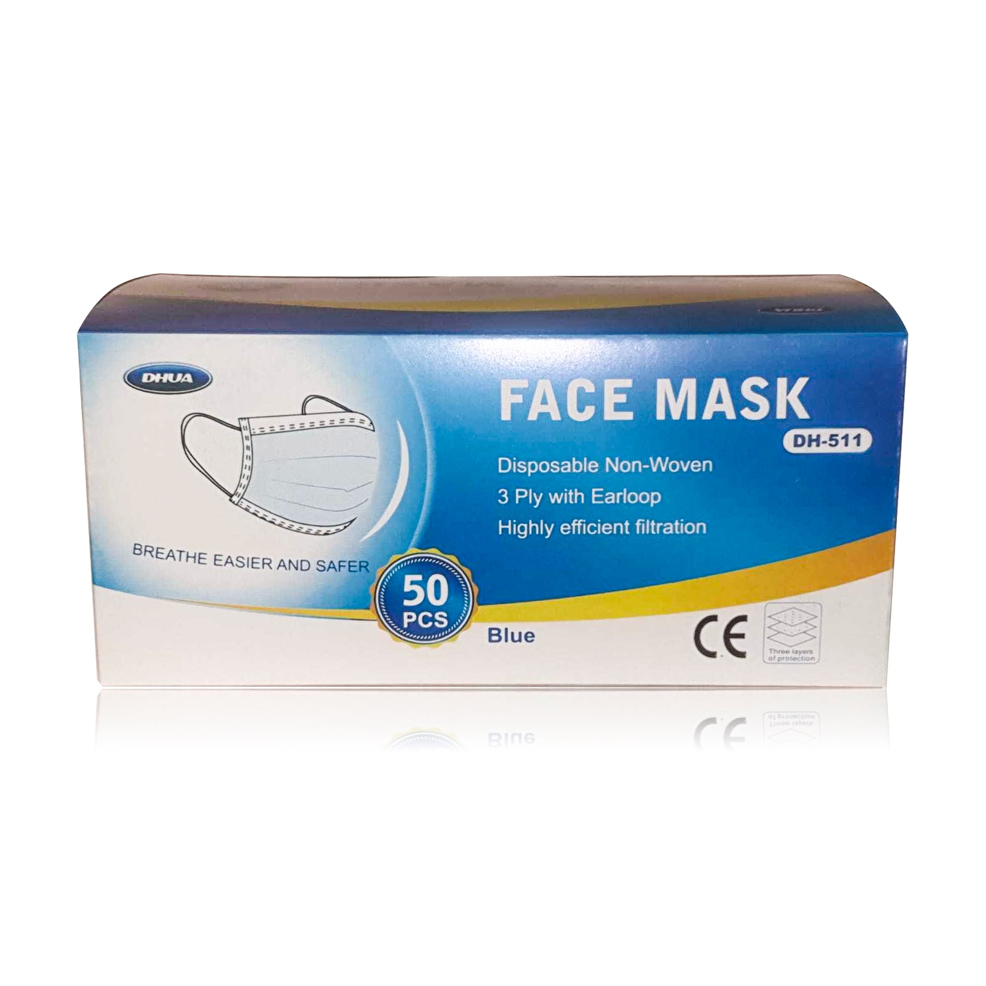 50 3 Ply Protective Face Masks