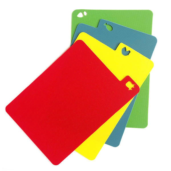 Flexible Plastic Chopping Board Set - Colour Coded