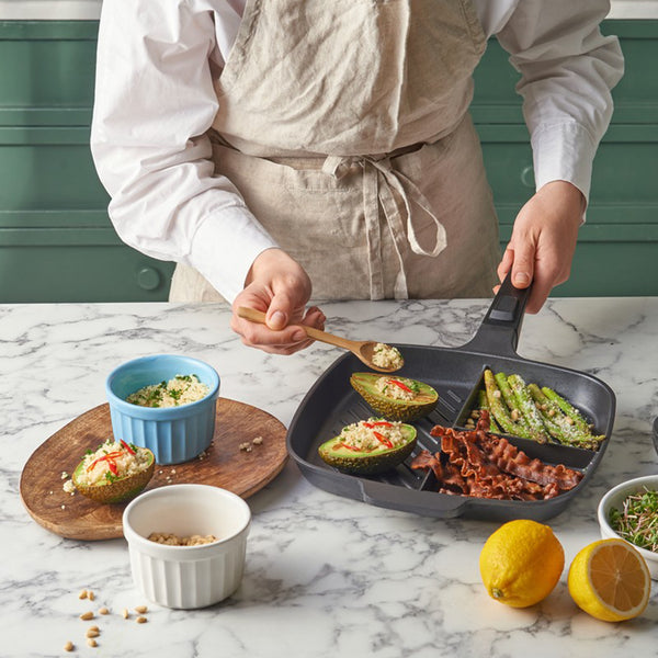 The Lazy Pan - Cast Aluminium Non-Stick Multi-Section Frying Pan