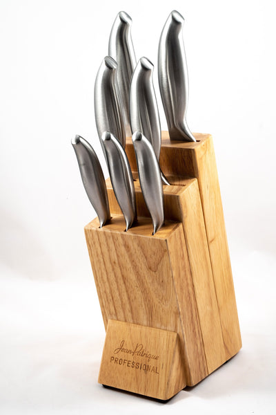 Professional Kitchen Knife Set & Wooden Knife Block - Set of 7