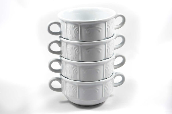 Set of 4 Classic Culinaria Double-Handled Soup Bowls